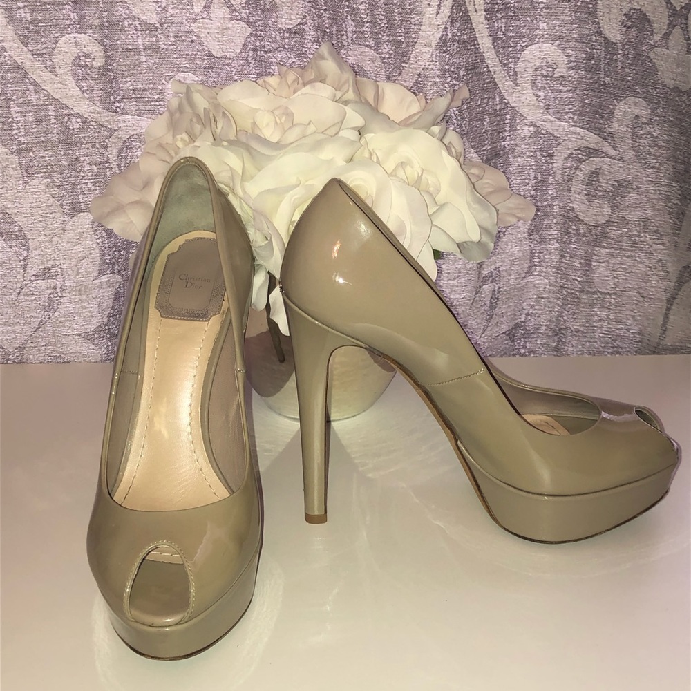 Dior - Miss Peep open toe pumps heels nude 38